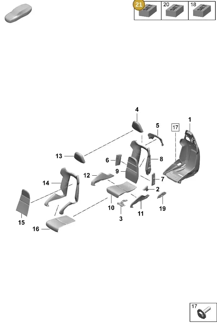 992898054C — Porsche Taycan Sport Turismo (2023-2025) diagram p64817350, position 21