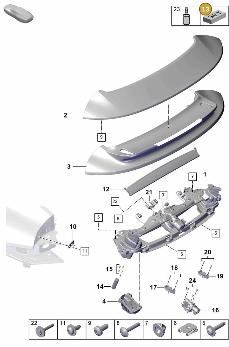 992898056 — Porsche 911 (2020-2022) diagram p57803180, position 13