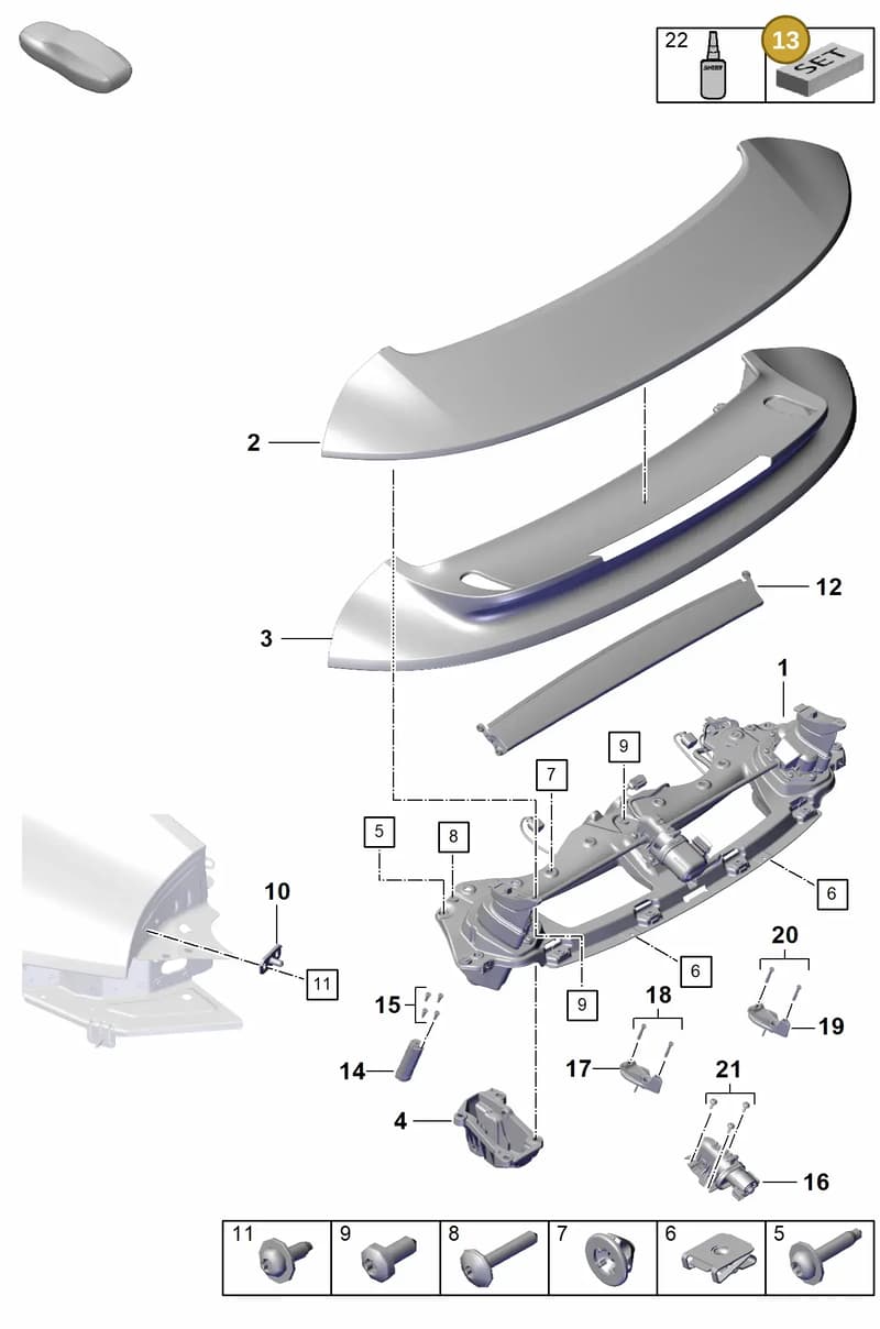 992898056 — Porsche 911 (2020-2022) diagram p57803150, position 13