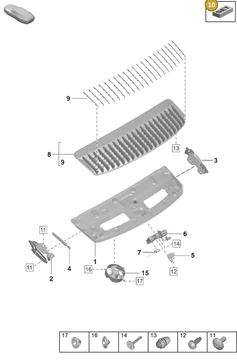992898070A — Porsche 911 (2018-2024) diagram p53803130, position 10