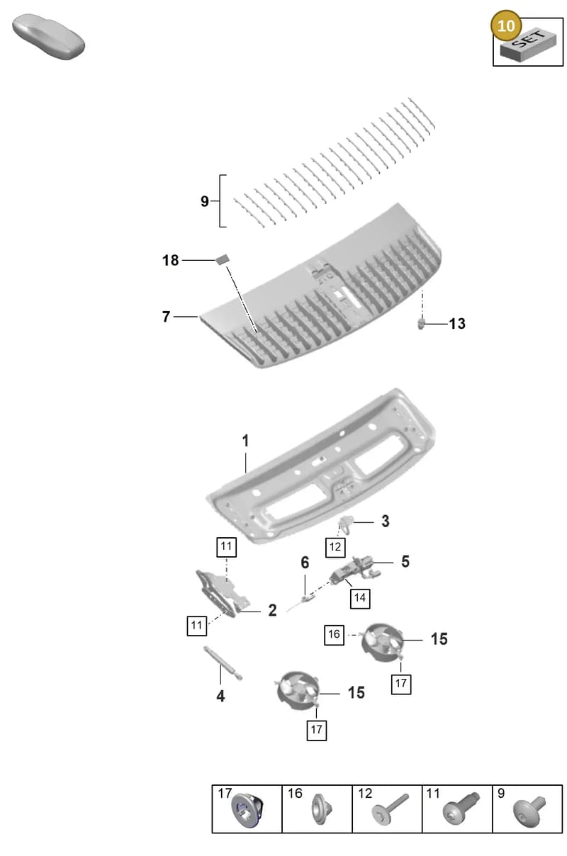 992898070A — Porsche 911 (2020-2022) diagram p57803100, position 10