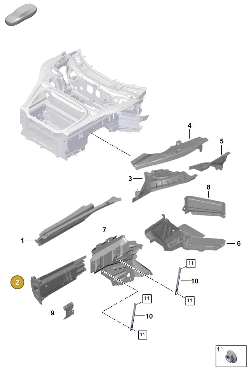 992898101CGRV — Porsche 992 Carrera Coupe (2024-) diagram p63801110, position 2