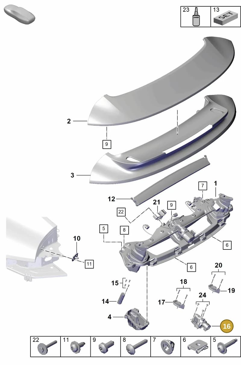 992898110 — Porsche 911 (2020-2022) diagram p57803180, position 16