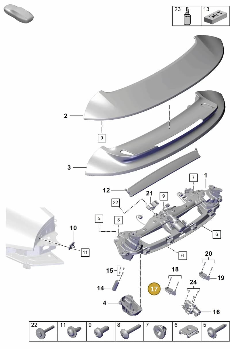 992898135 — Porsche 911 (2020-2022) diagram p57803180, position 17