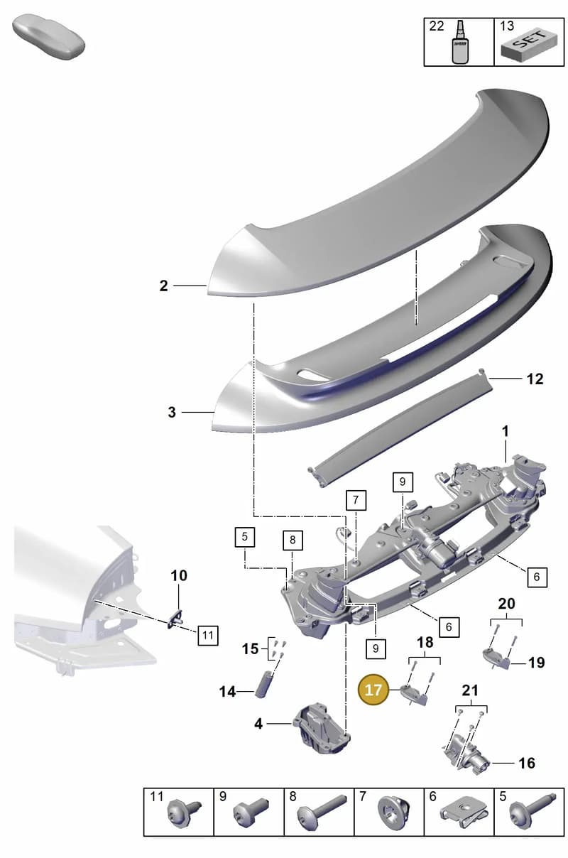 992898135 — Porsche 911 (2020-2022) diagram p57803150, position 17