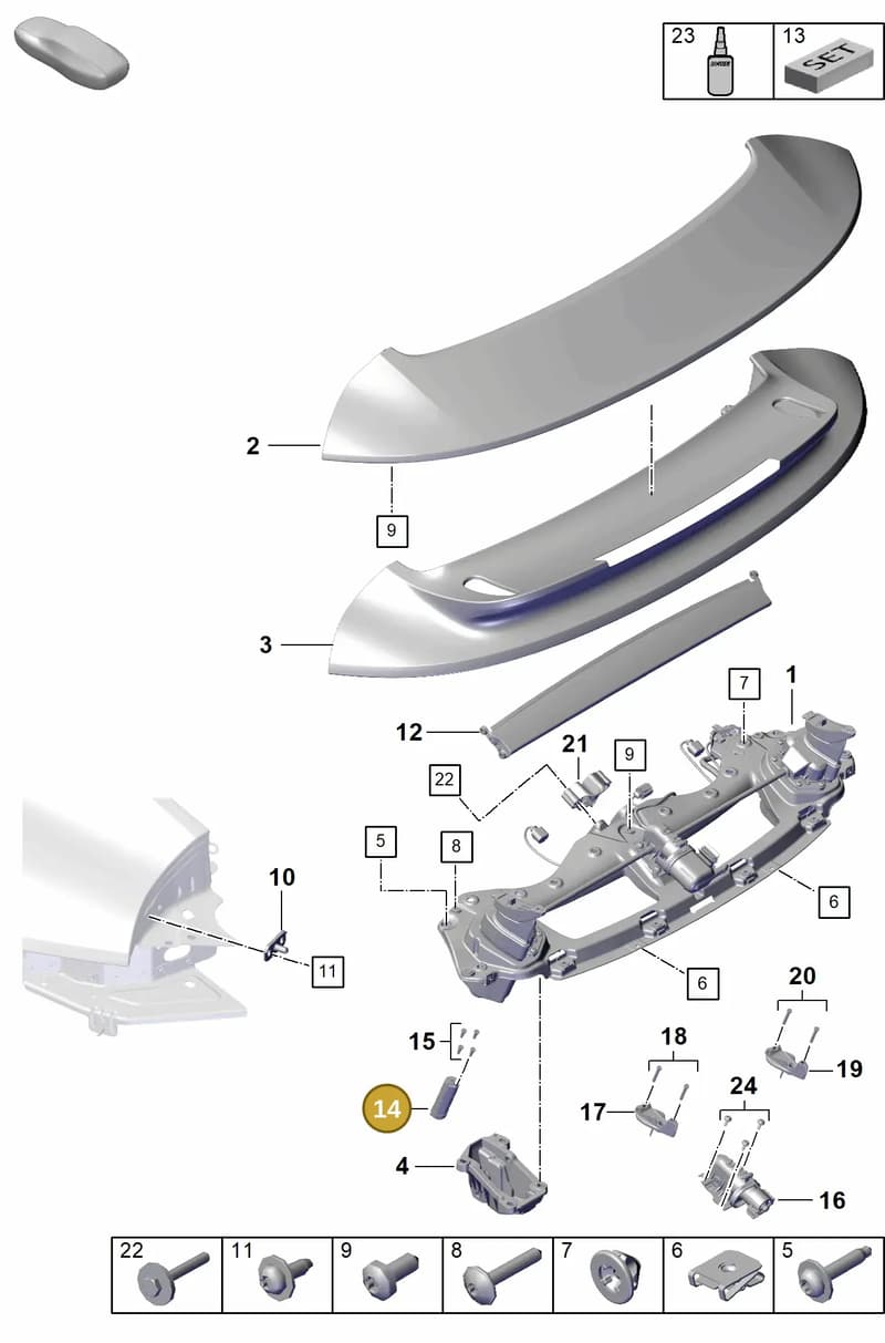 992898137 — Porsche 911 (2020-2022) diagram p57803180, position 14