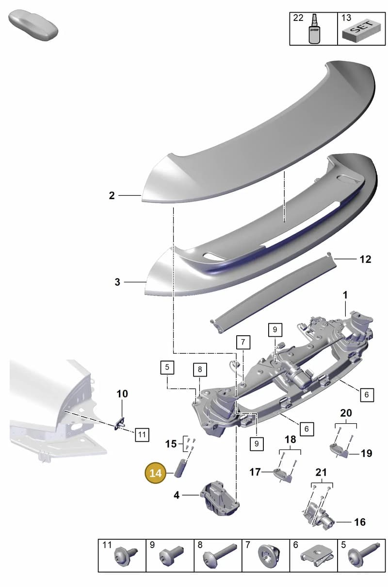 992898137 — Porsche 911 (2020-2022) diagram p57803150, position 14