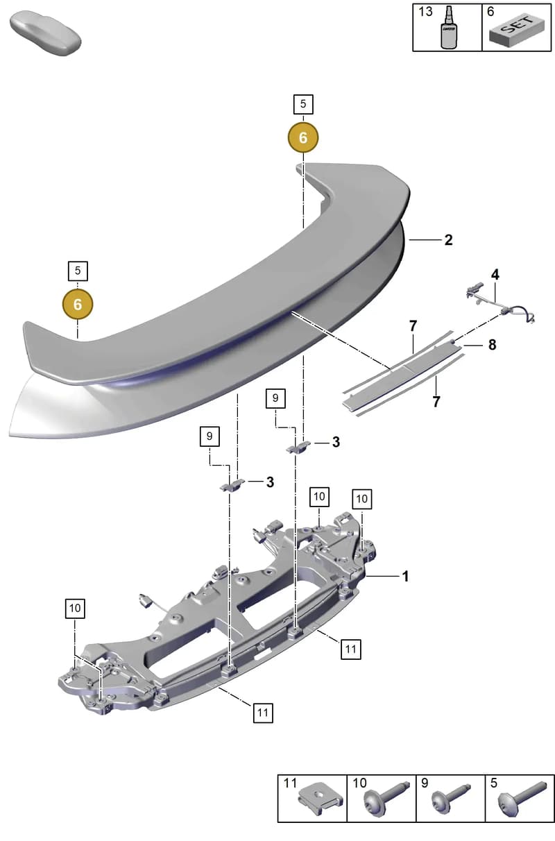 992898155C — Porsche 911 (2018-2024) diagram p53803210, position 6