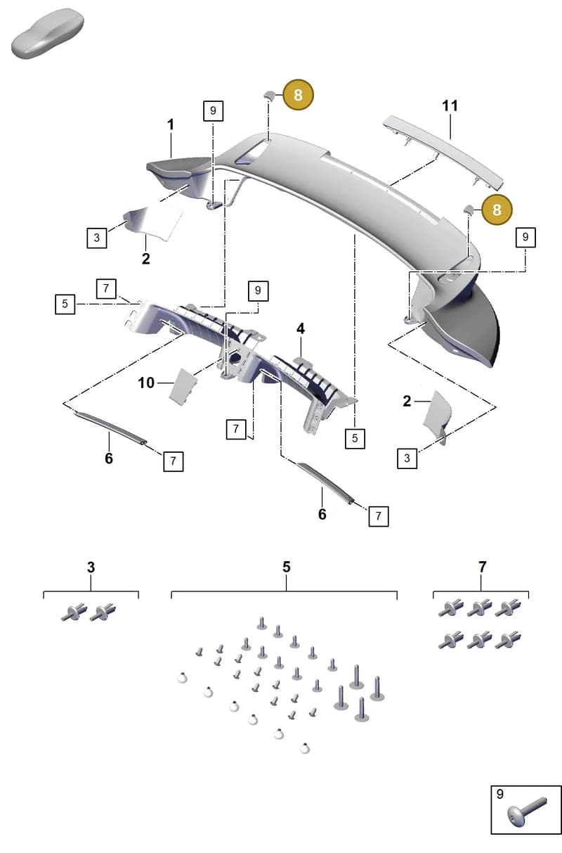 992898155 — Porsche 911 (2020-2022) diagram p57803160, position 8