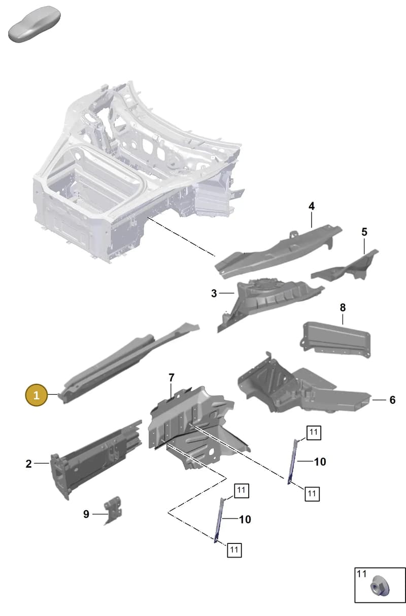 992898338GRV — Porsche 992 Carrera Coupe (2024-) diagram p63801110, position 1