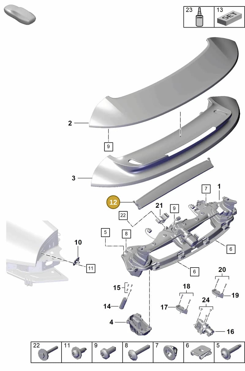 992898352 — Porsche 911 (2020-2022) diagram p57803180, position 12