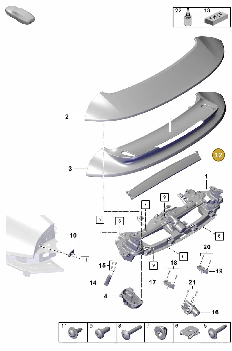 992898352 — Porsche 911 (2020-2022) diagram p57803150, position 12