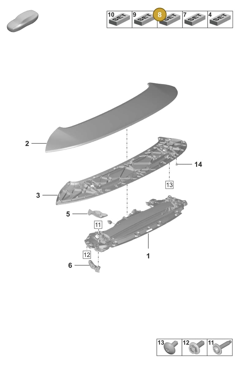992898405 — Porsche 911 (2018-2024) diagram p53803150, position 8