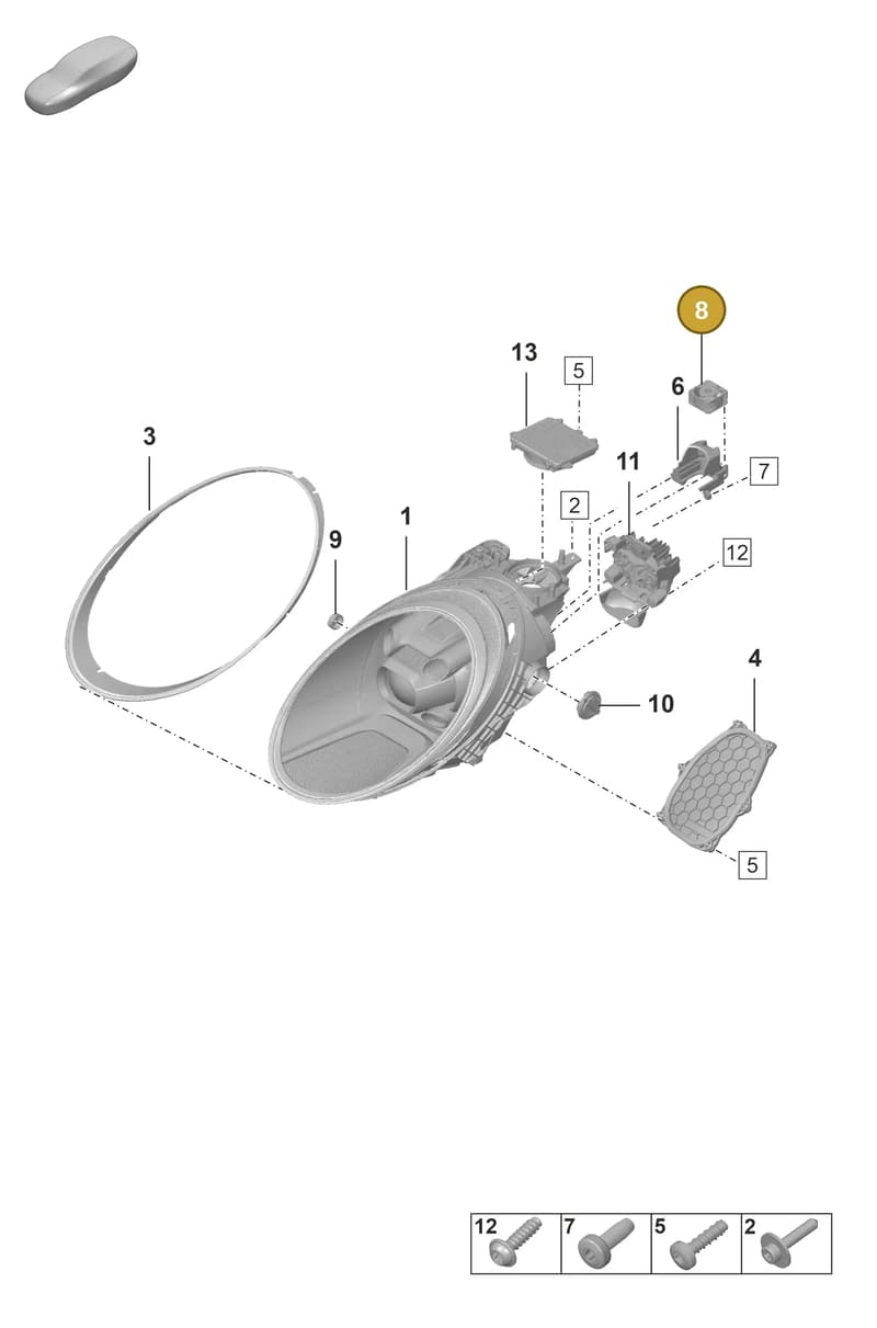 992903171 — Porsche 911 (2021-2022) diagram p59905000, position 8