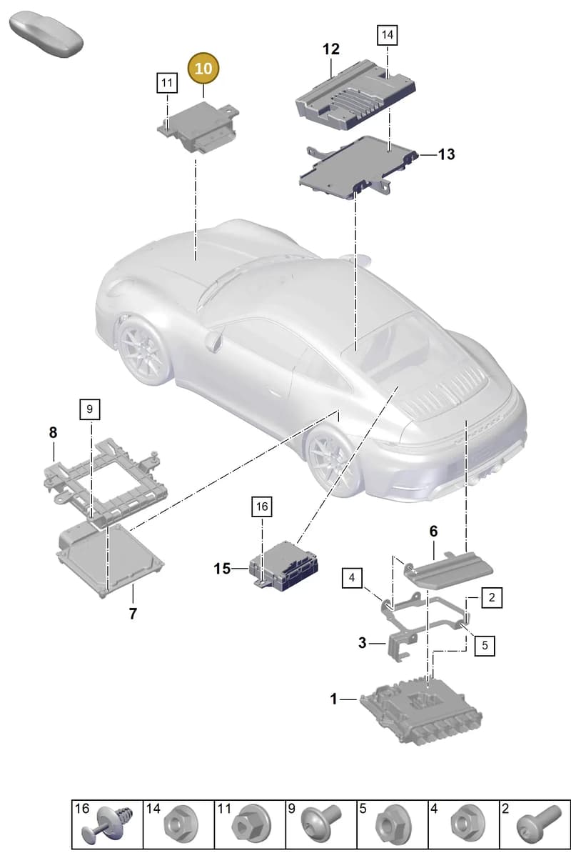 992906093C — Porsche 911 (2024-2025) diagram p63901000, position 10