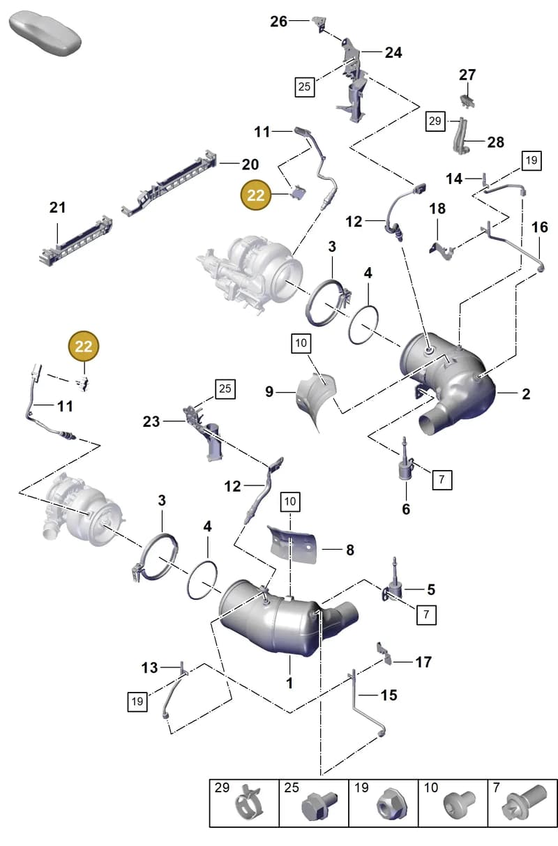 992906109 — Porsche 911 (2020-2022) diagram p57202200, position 22