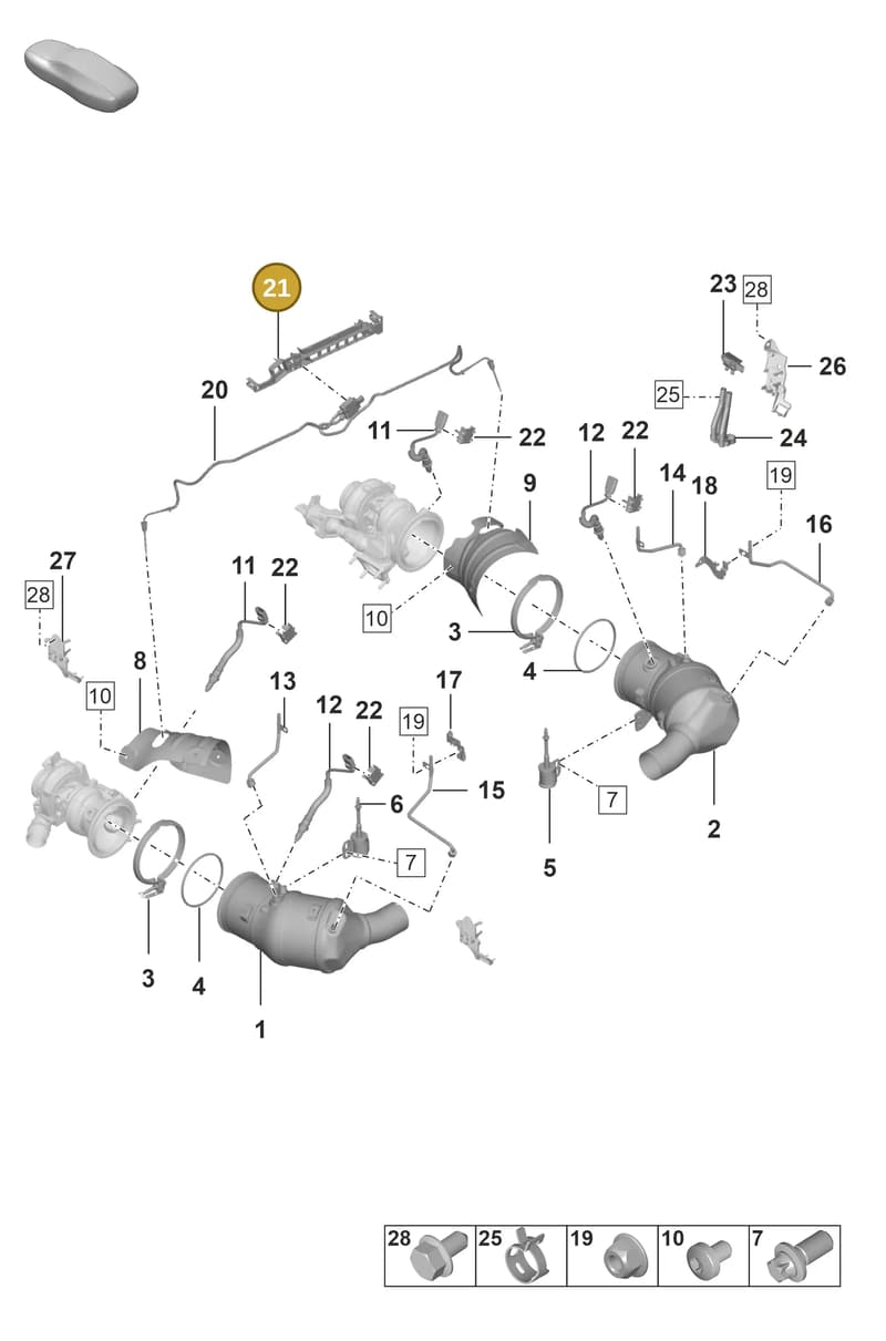 992906303D — Porsche 911 (2018-2024) diagram p53202200, position 21