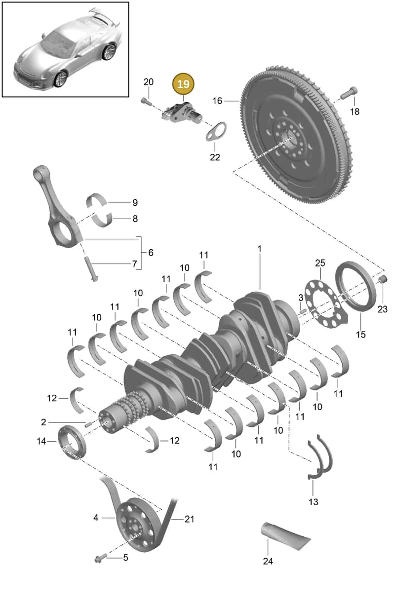 992906401A — Porsche 911 (2013-2020) diagram p41102000, position 19