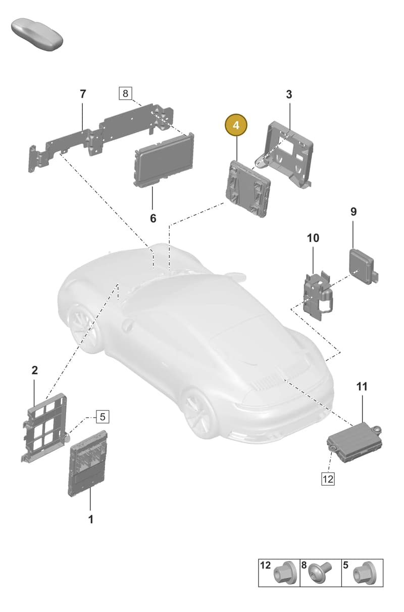 992907064K — Porsche 911 (2018-2024) diagram p53901040, position 4