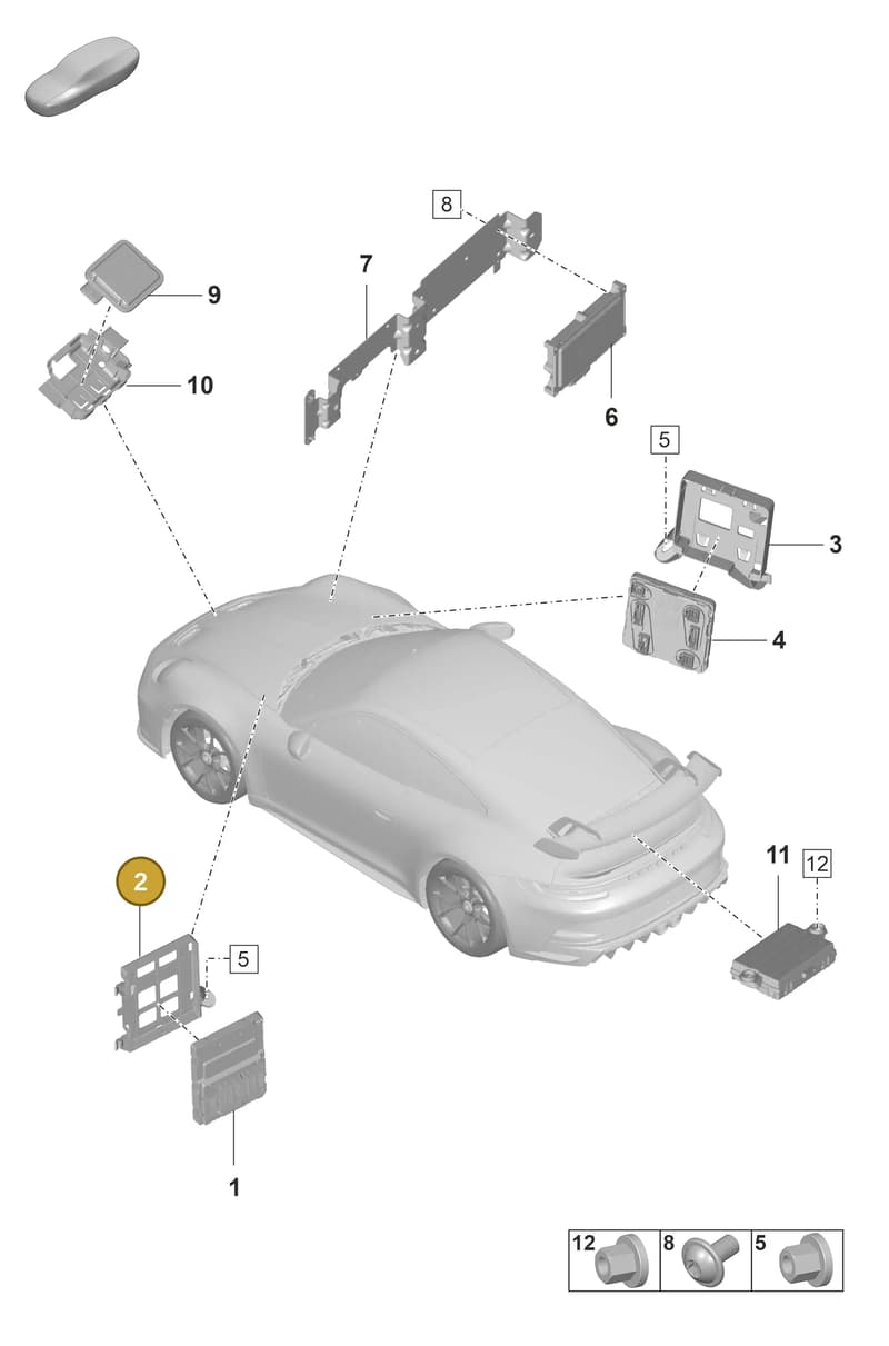 992907114C — Porsche 911 (2021-2022) diagram p59901040, position 2