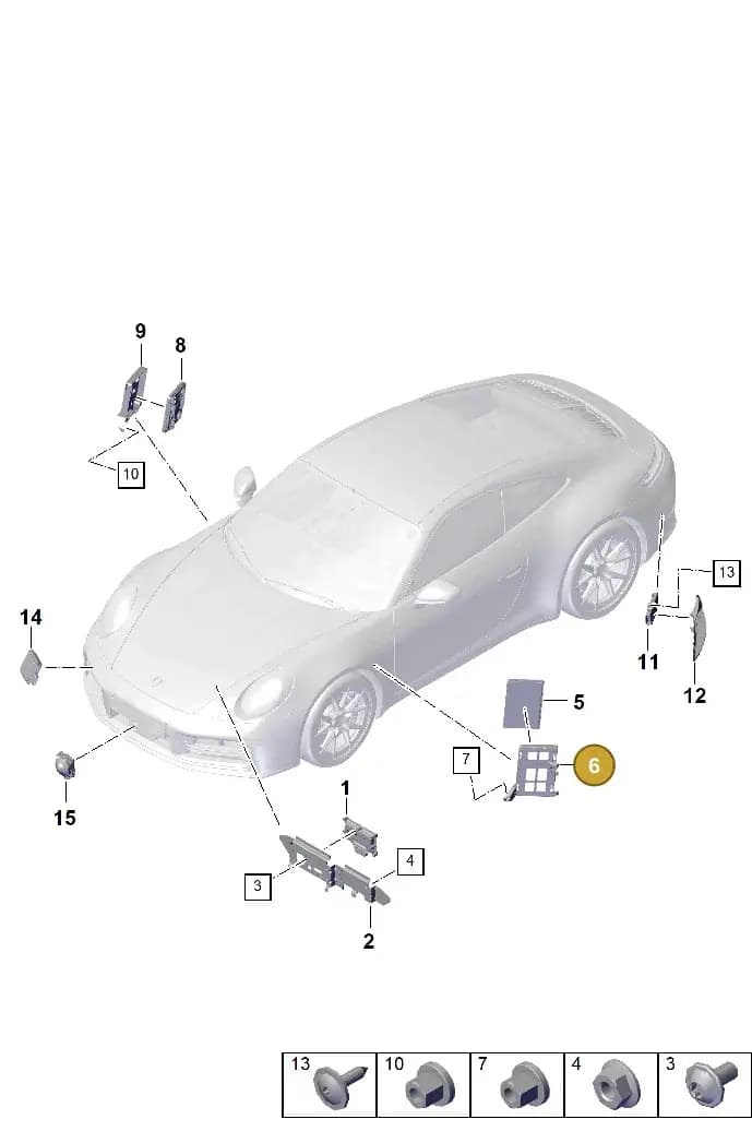 992907114C — Porsche 911 (2024-2025) diagram p63901300, position 6
