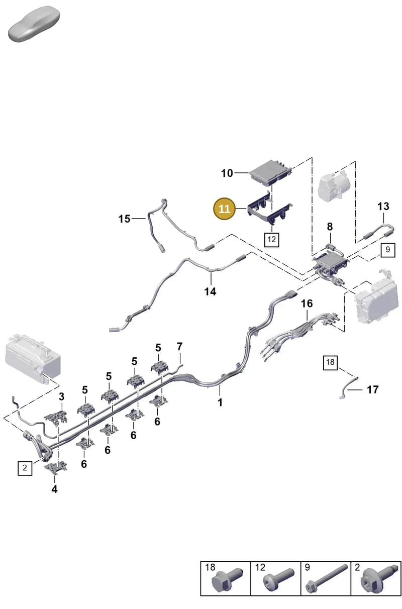 992907347 — Porsche 911 (2024-2025) diagram p63904000, position 11