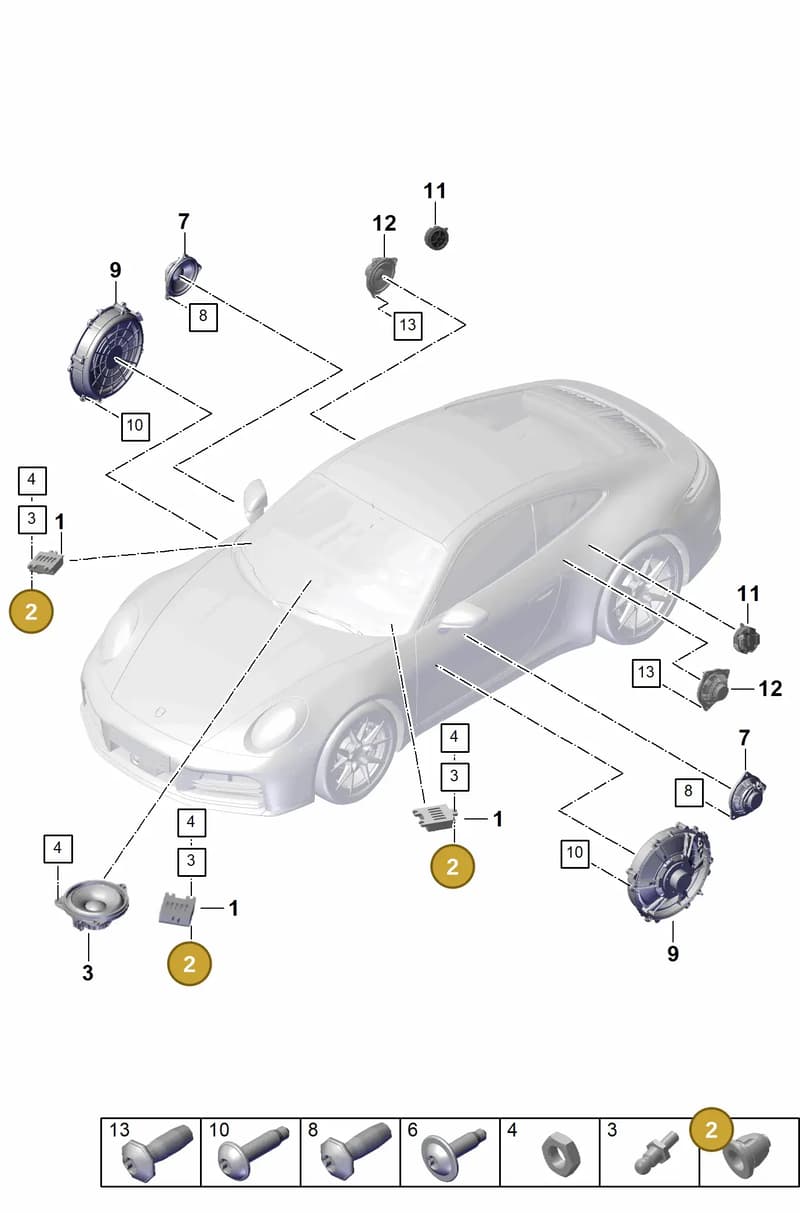 992907435 — Porsche 911 (2024-2025) diagram p63914200, position 2