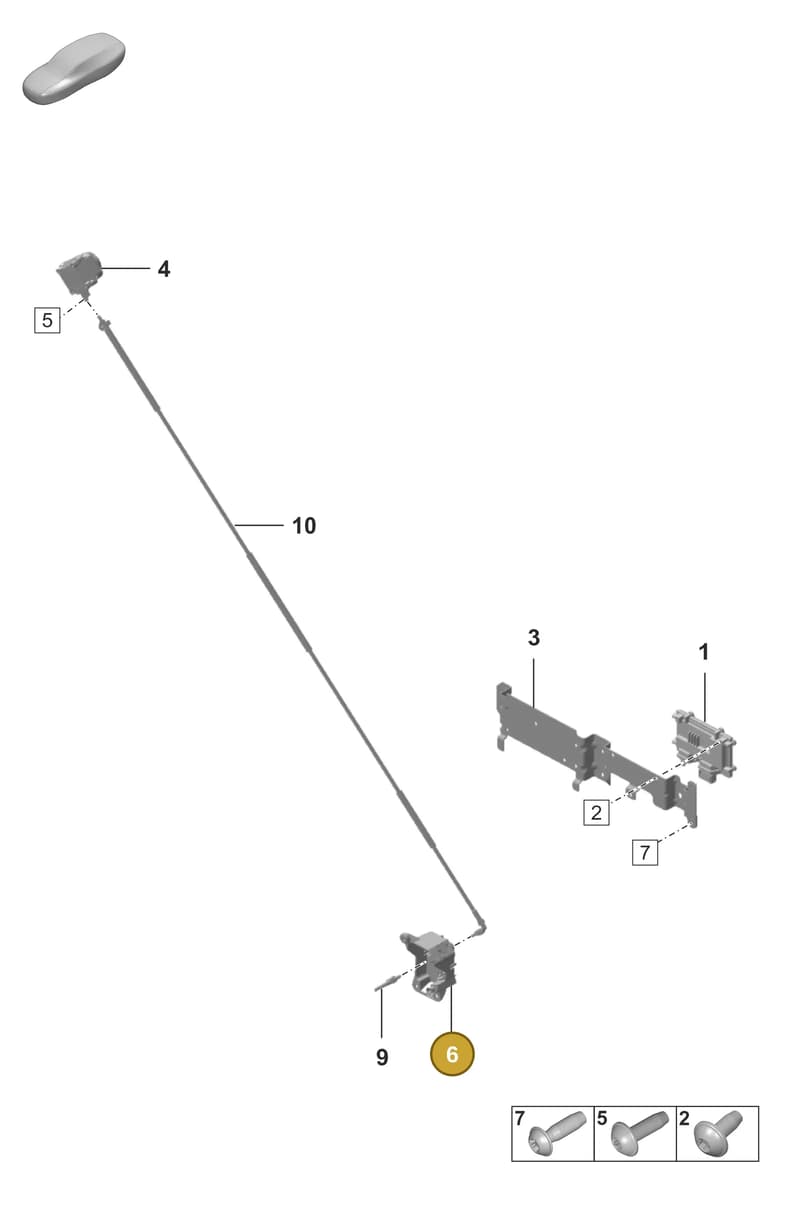 992907455A — Porsche 911 (2020-2022) diagram p53914000, position 6
