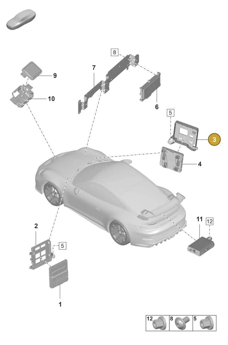 992907461B — Porsche 911 (2021-2022) diagram p59901040, position 3