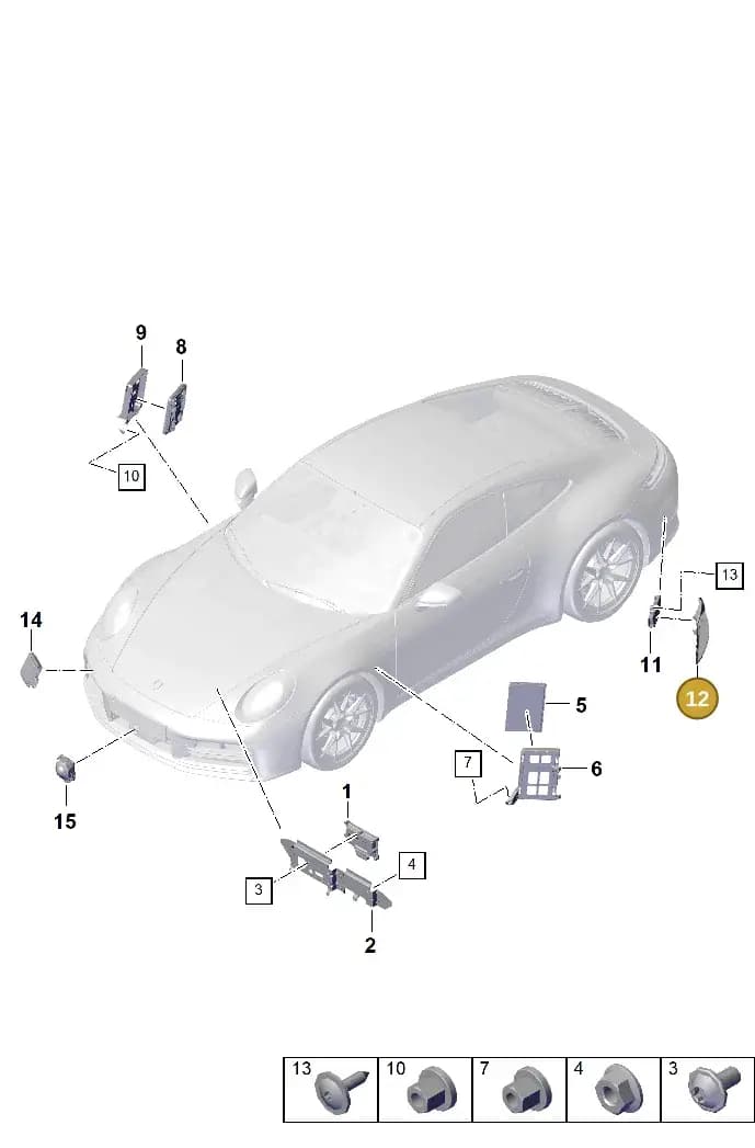 992907510D — Porsche 911 (2024-2025) diagram p63901300, position 12