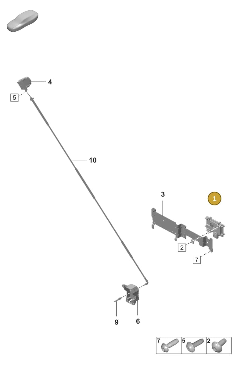 992907547F — Porsche 911 (2020-2022) diagram p53914000, position 1