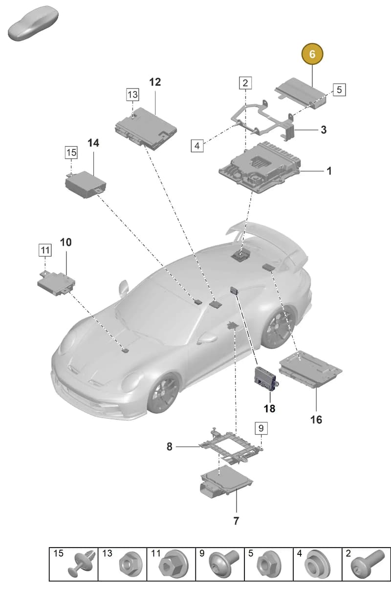 992907577 — Porsche 911 (2021-2022) diagram p59901030, position 6
