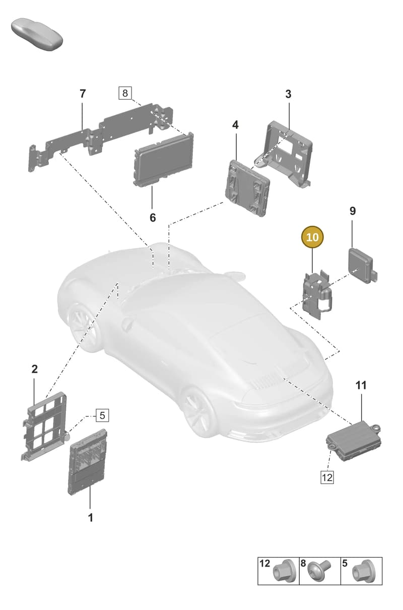 992907681B — Porsche 911 (2018-2024) diagram p53901040, position 10