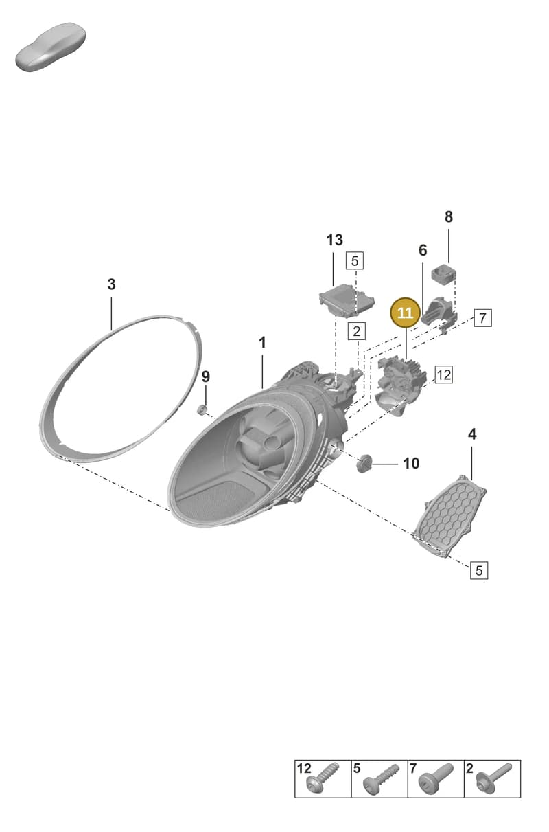 992919172E — Porsche 911 (2020-2022) diagram p53905010, position 11