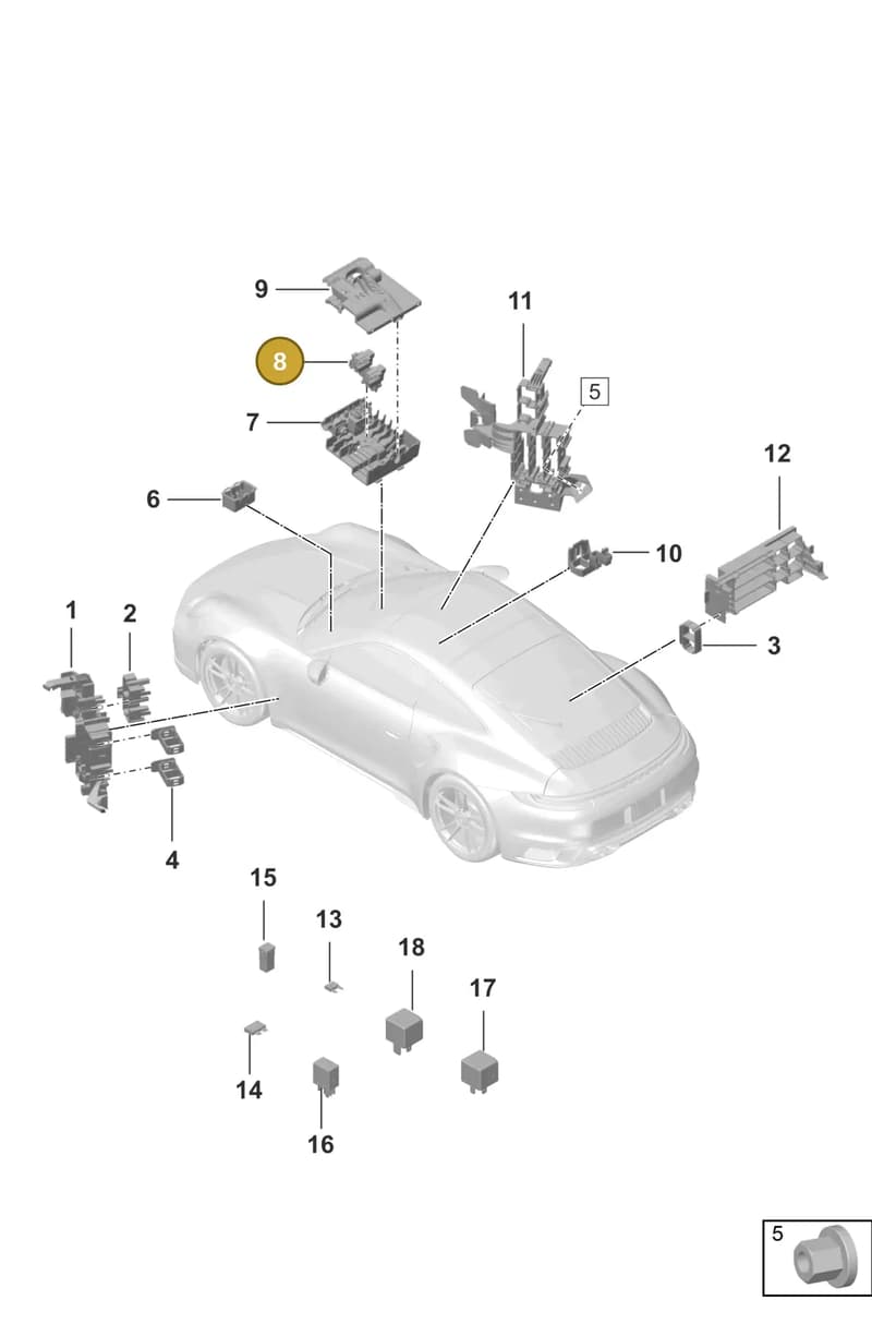992927203 — Porsche 911 (2020-2022) diagram p57902000, position 8