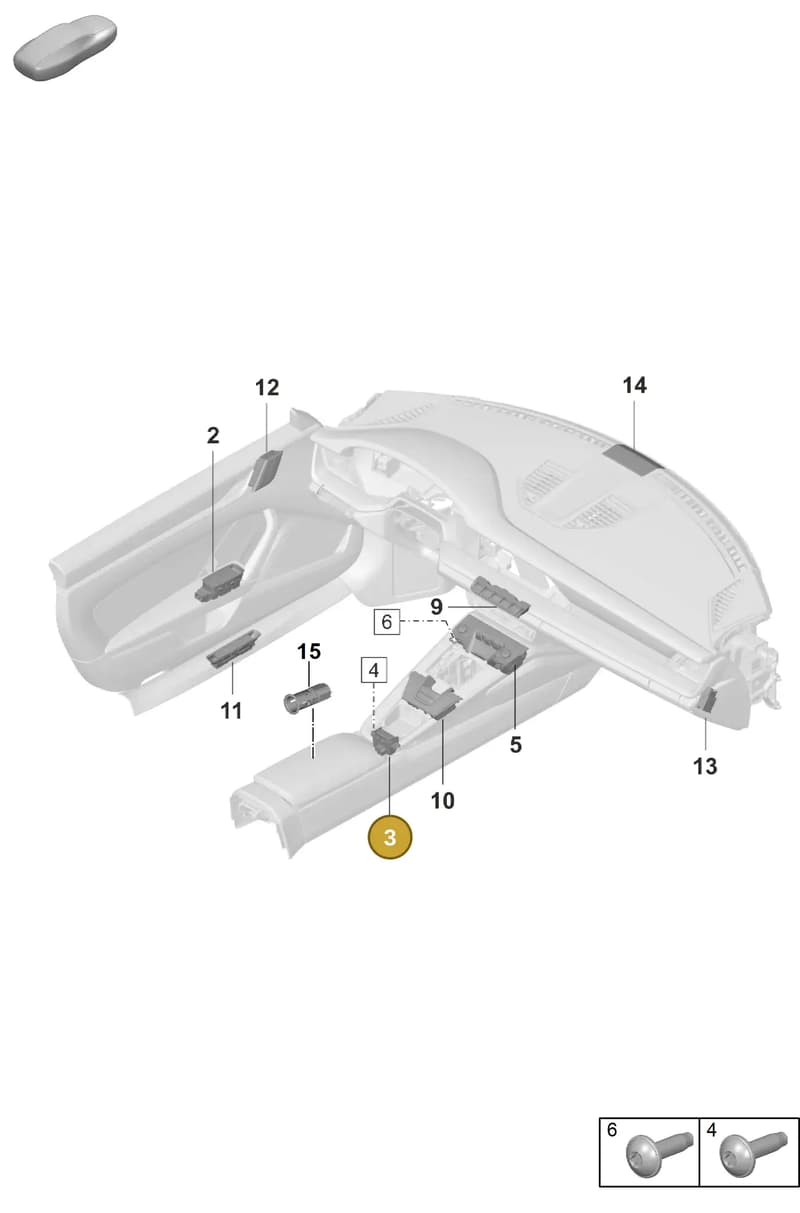 992927225B6N3 — Porsche GT3 RS (2021-) diagram p59903050, position 3