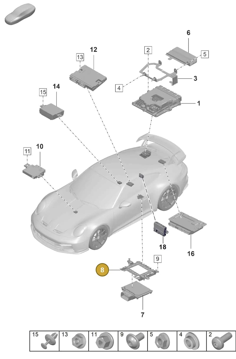 992927347 — Porsche 911 (2021-2022) diagram p59901030, position 8