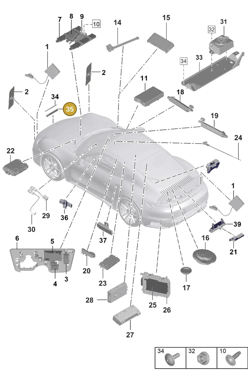 992927763 — Porsche 911 (2020-2022) diagram p57912000, position 35
