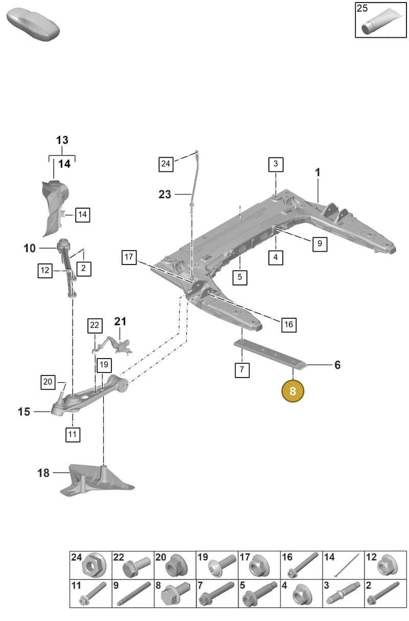 992927807 — Porsche 911 (2018-2024) diagram p53401000, position 8
