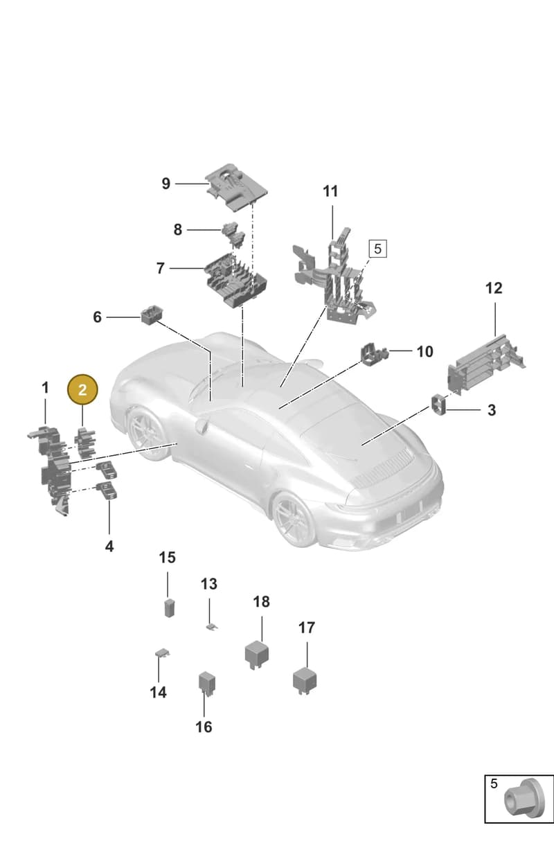 992937503 — Porsche 911 (2020-2022) diagram p57902000, position 2