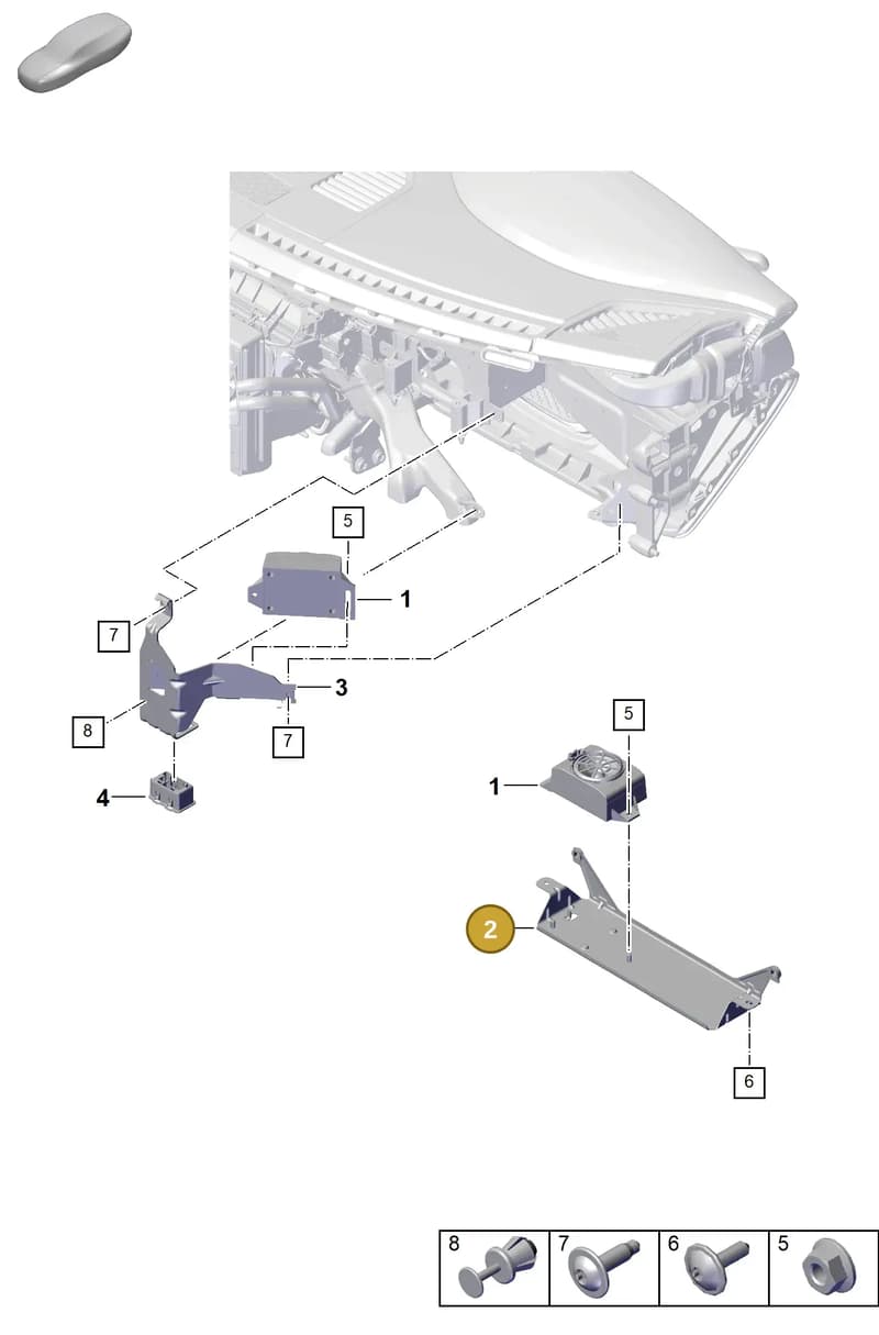992937540A — Porsche 911 (2024-2025) diagram p63914500, position 2