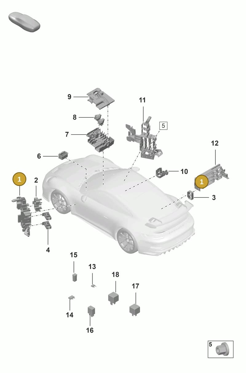 992937615 — Porsche 911 (2021-2022) diagram p59902000, position 1