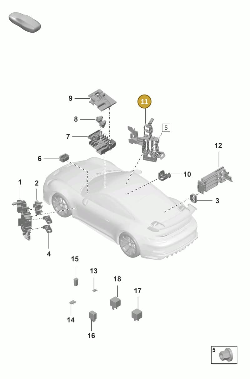 992937617 — Porsche 911 (2021-2022) diagram p59902000, position 11