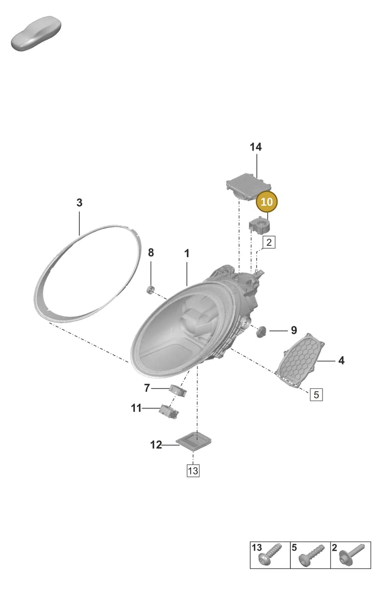 992941052 — Porsche 911 (2020-2022) diagram p53905030, position 10