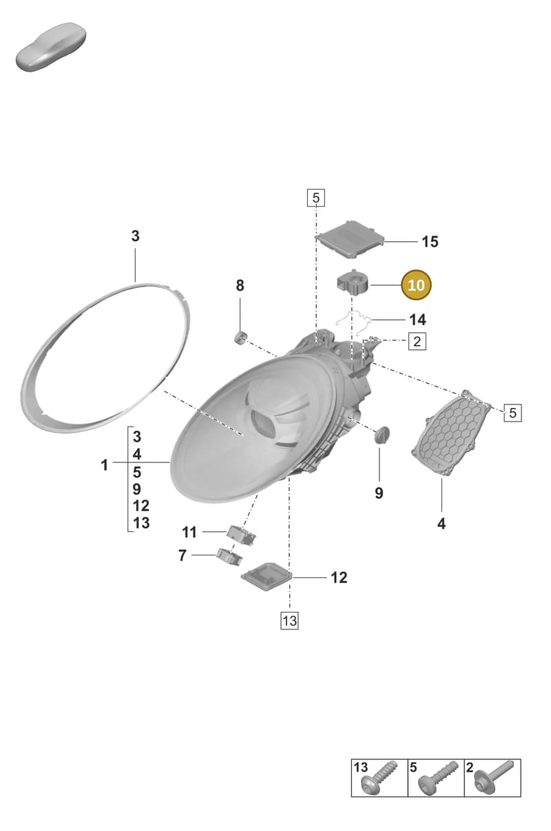 992941052 — Porsche 911 (2021-2022) diagram p59905030, position 10