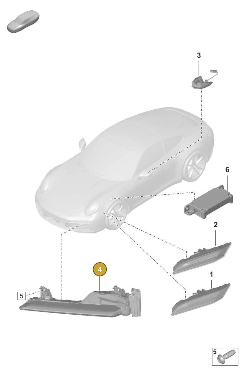 992941108C — Porsche 911 (2018-2024) diagram p53905040, position 4