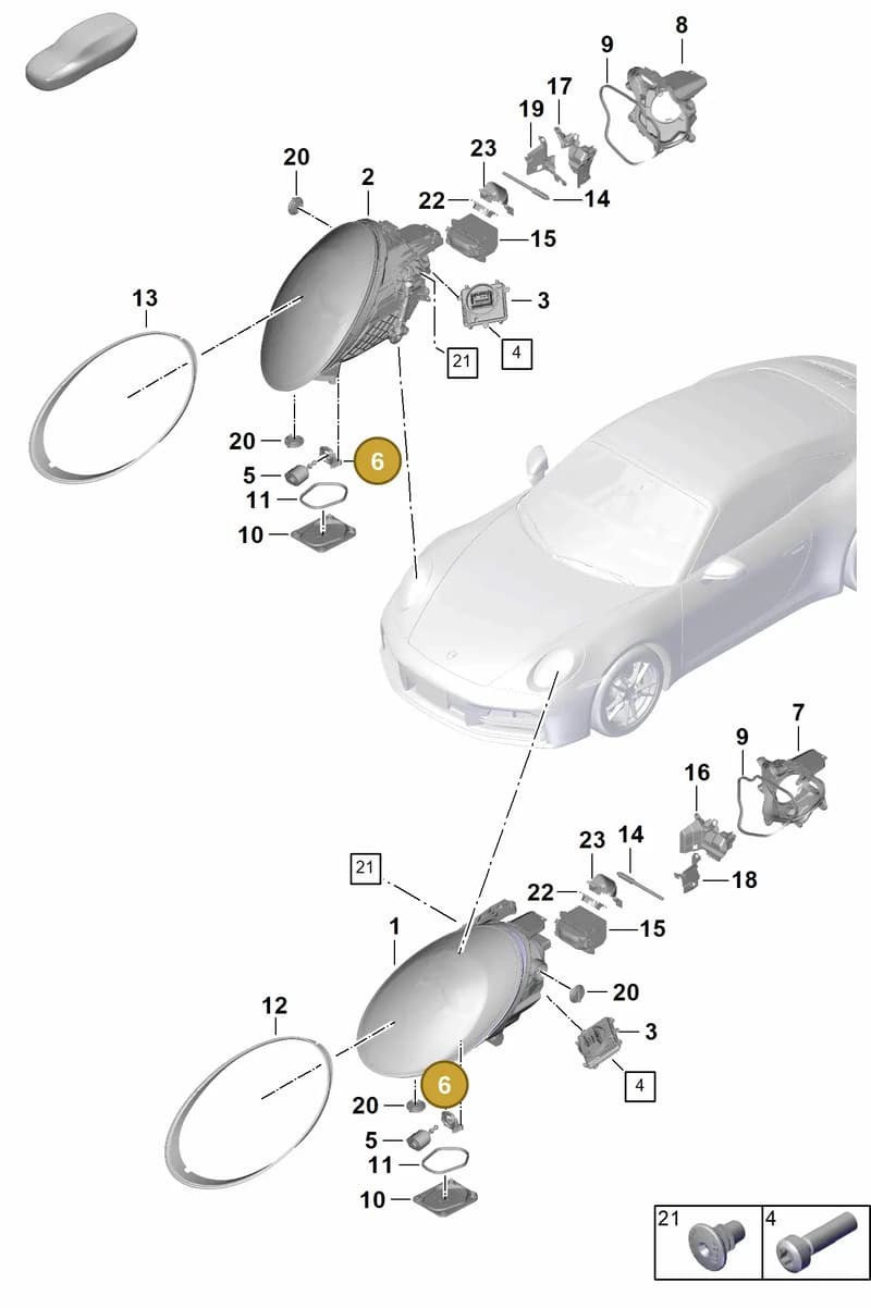 992941155 — Porsche 911 (2024-2025) diagram p63908000, position 6