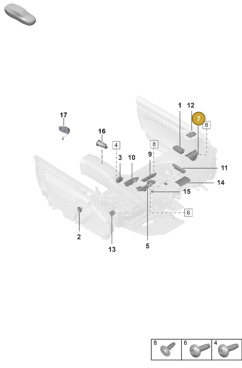 992941209CHTER — Porsche 911 (2018-2024) diagram p53903050, position 7