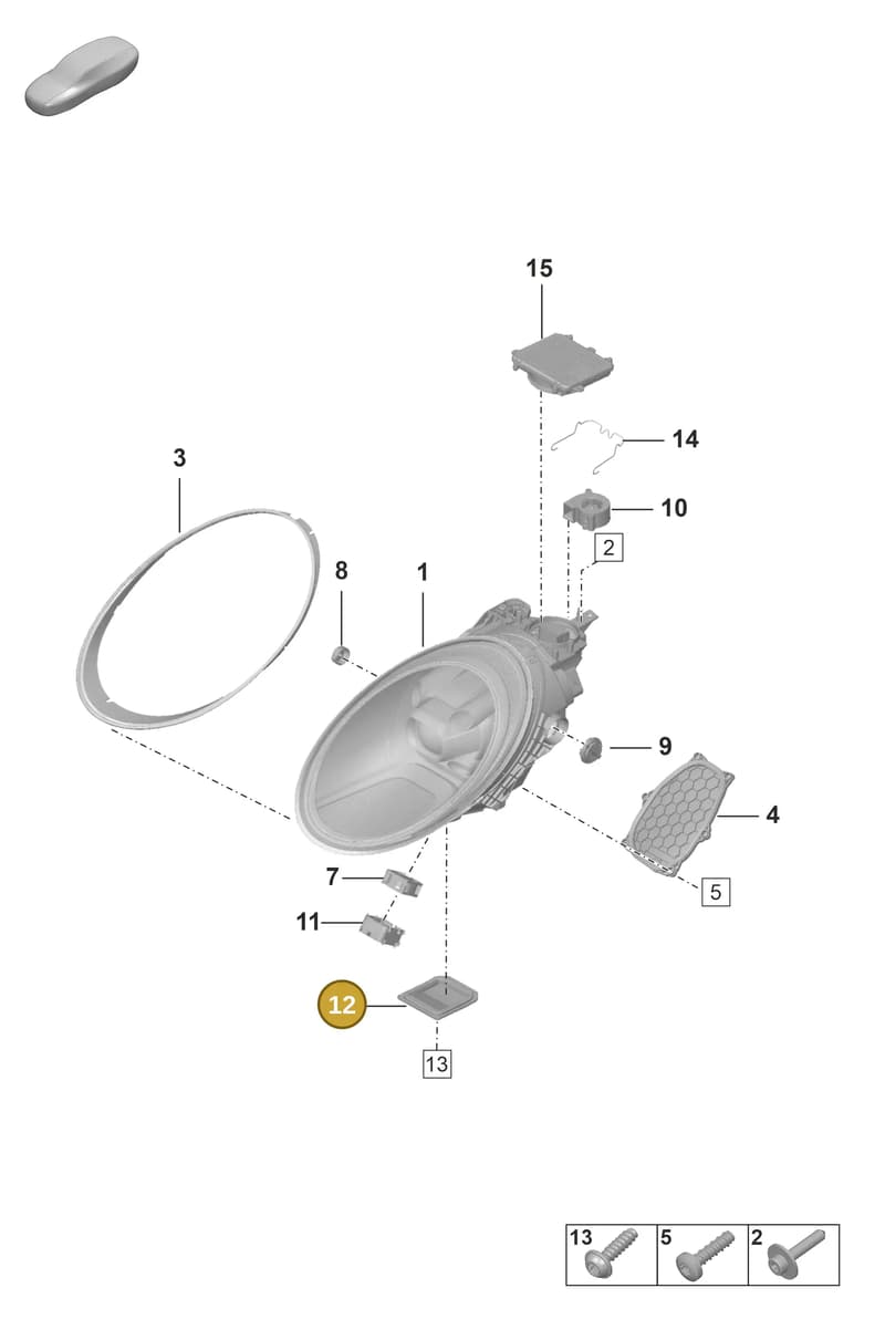 992941363A — Porsche 911 (2021-2022) diagram p59905020, position 12