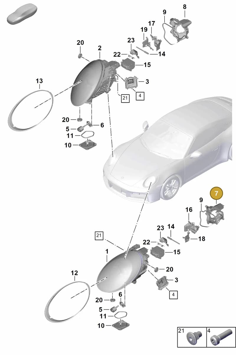992941365B — Porsche 911 (2024-2025) diagram p63908000, position 7